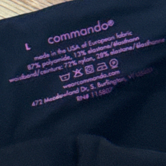 Commando Neoprene Wide Leg Pant Black Stretch Flattering Slimming Sz L - Picture 2 of 2